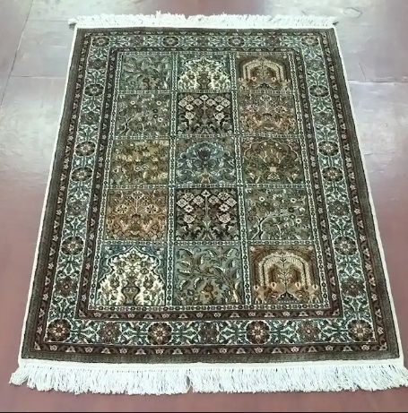 Hamadan Silk Cotton Handmade Carpet