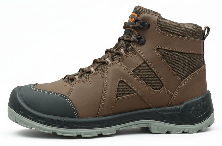 High Ankle Leather Safety SHOES-AD101