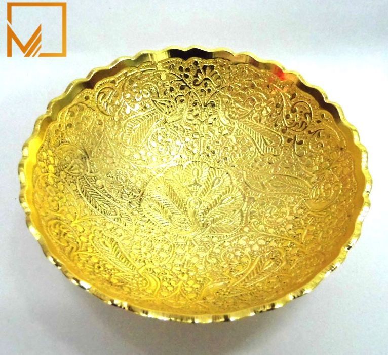 12cm Golden Brass Decorative Bowl