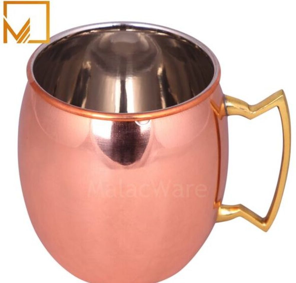 500ml Pure Copper Moscow Mule Mug with Nickel Lining