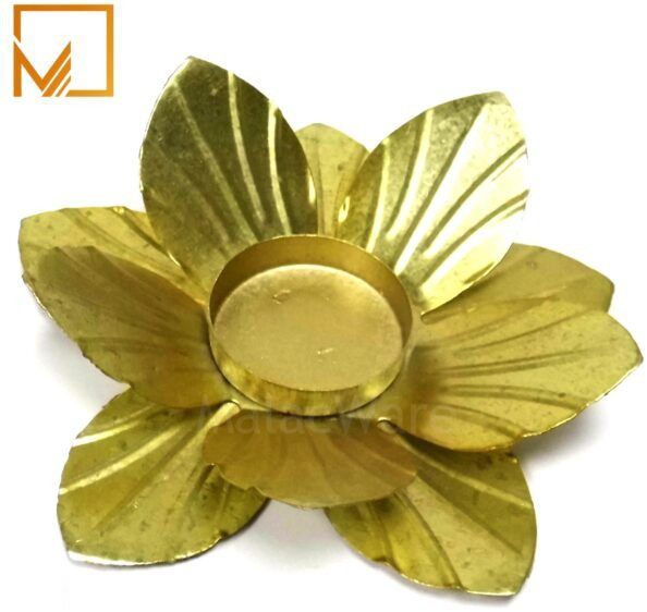 Golden Lotus Tea Decorative Candle Holder