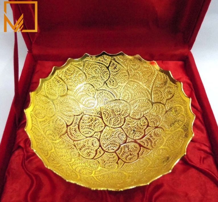 Golden Polished Brass Decorative Bowl