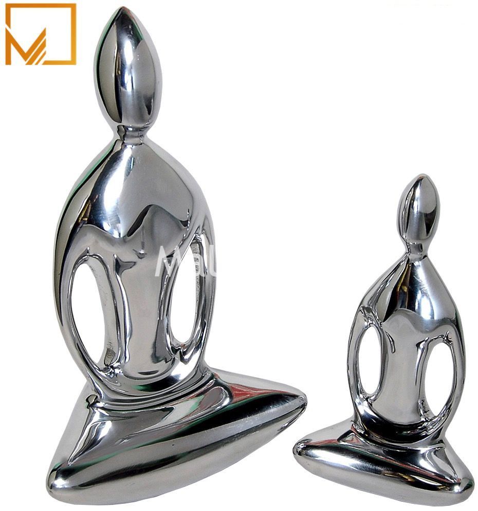 Premium Aluminium Silver Buddha Figurines