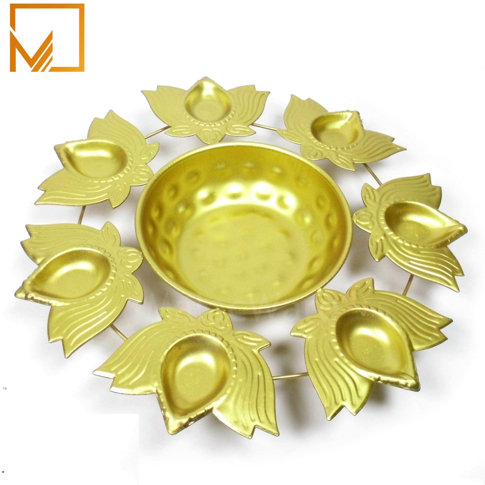 Premium Lotus Shape Diya Metal Urli Bowl