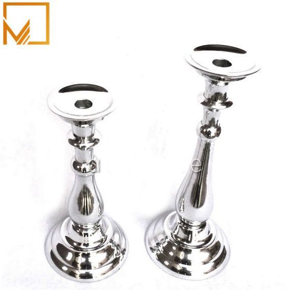 Stylish Silver Candle Holder Set