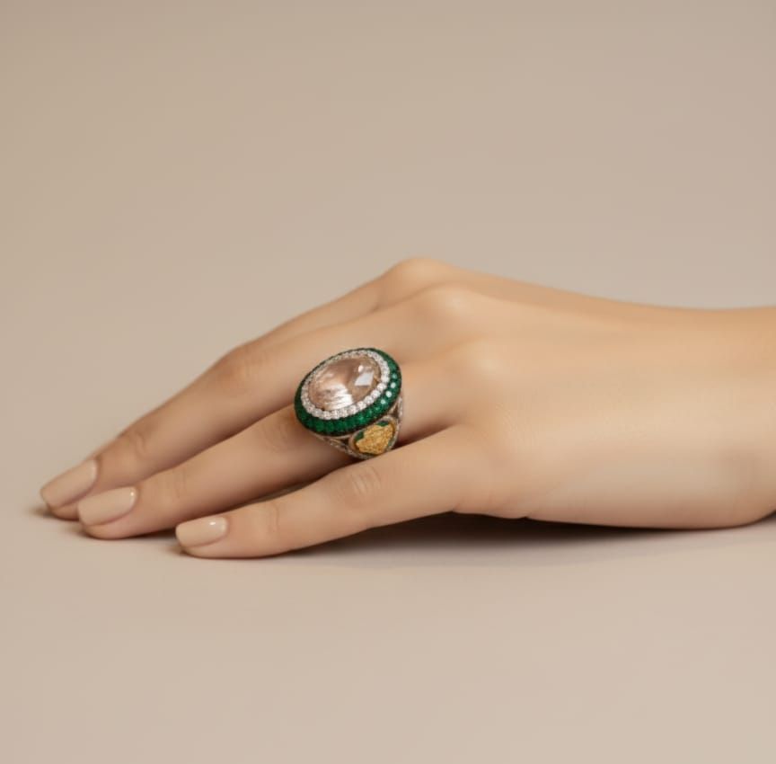 Artificial Jade Lapis Lazuli Ring