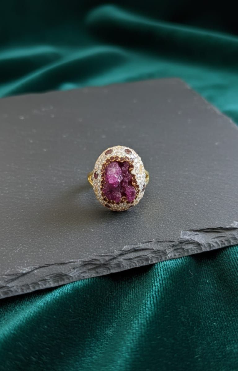 Artificial Stone Party Wear Ring