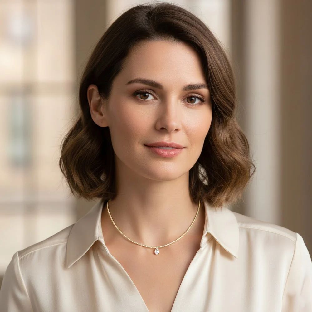 Silver Lylah Diamond Necklace