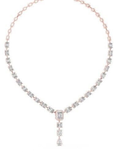 14K Rose Gold Mylah Diamond Necklace