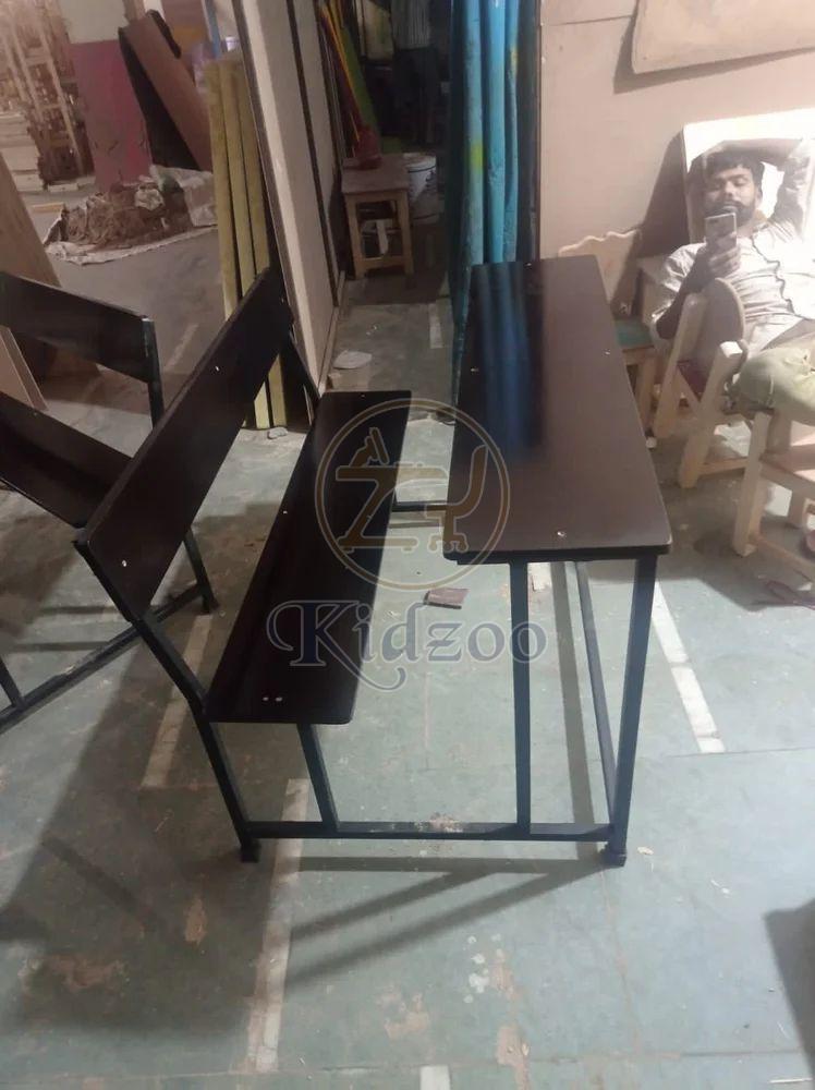 Brown Laminated Wooden School Desk 2 Seater