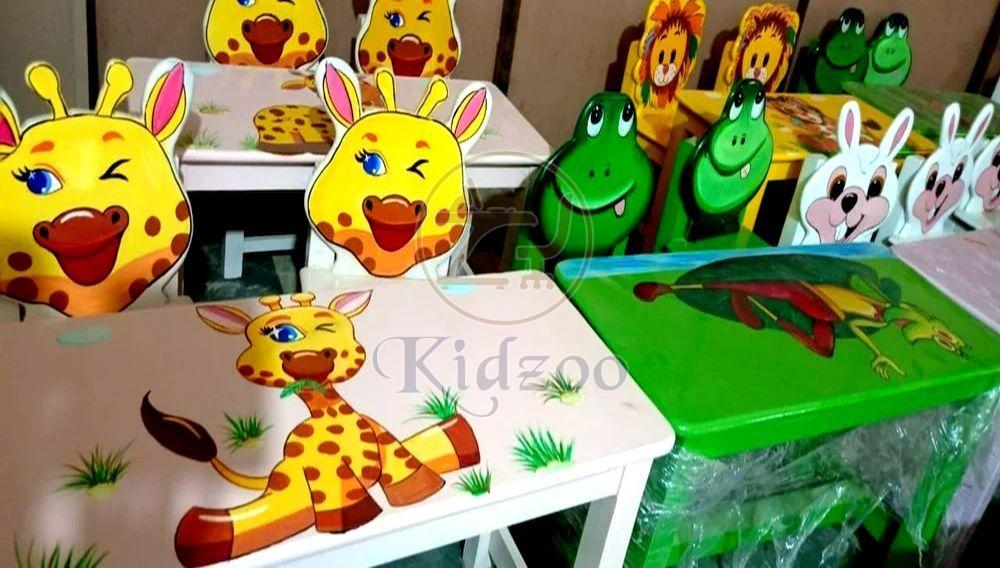 Designer Play School Table Set with Animal Theme