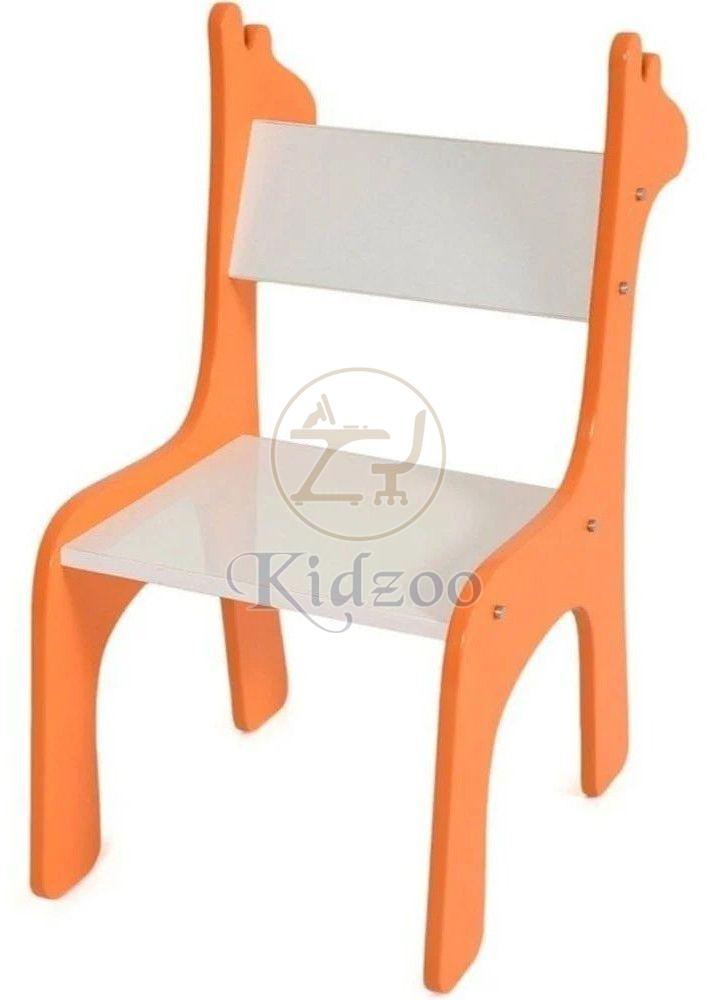 Orange Giraffe Shaped Wooden Chair