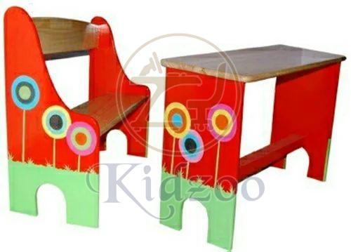 Play School Furniture Rubber Wood Jointed Desk