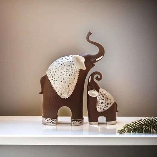 Brown Handcrafted Resin Elephant Statue