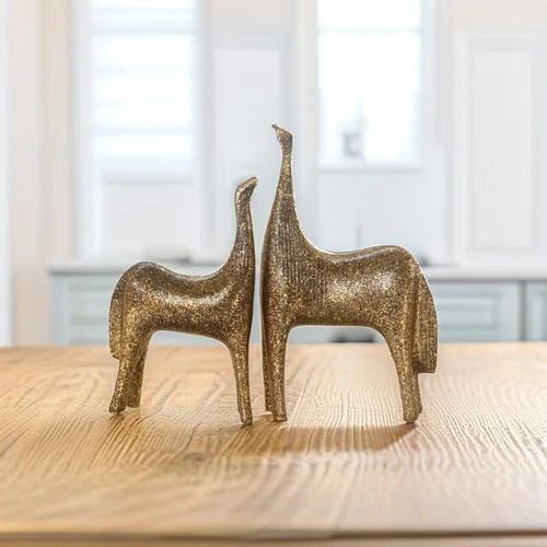 Elegant Resin Graceful Horse Statue Set
