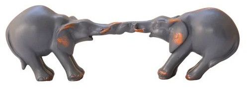 Grey Resin Elephant Statue