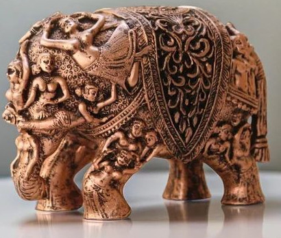 Hand Carved Resin Elephant Statue
