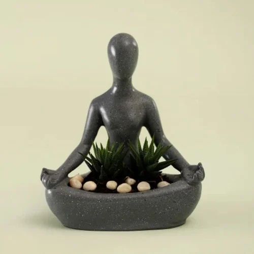 Marble Yoga Lady Planter