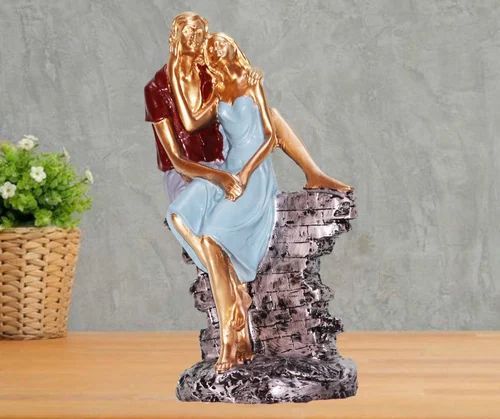 Multicolor Polyresin Couple Statue For Gift