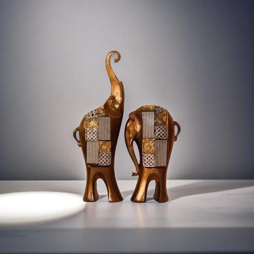 Resin Elephant Pair Statue