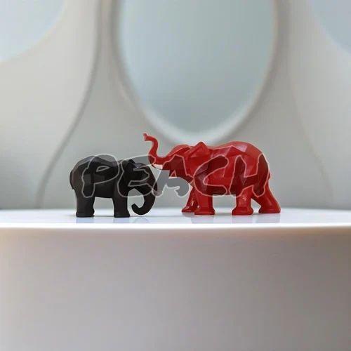 2 Elephant Showpiece Decorative Figurines