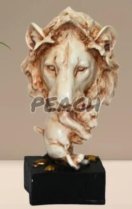 Antique White Lion Head Showpiece