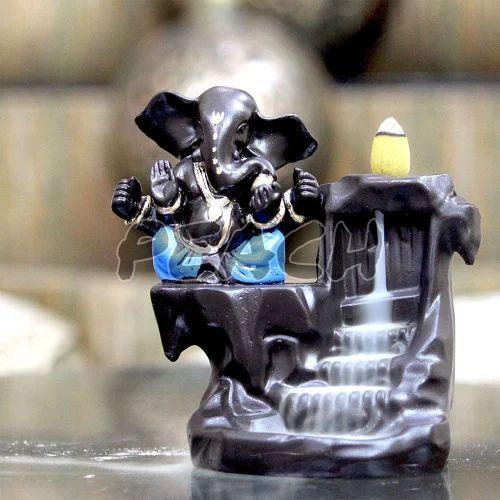 Backflow Smoke Ganesha Fountain Incense Burner