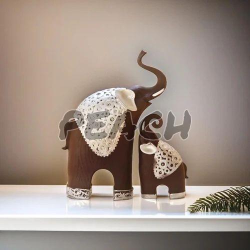 Brown Handcrafted Resin Elephant Statue