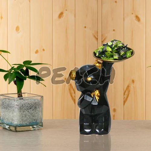 Dog with Plate for Storage Statue