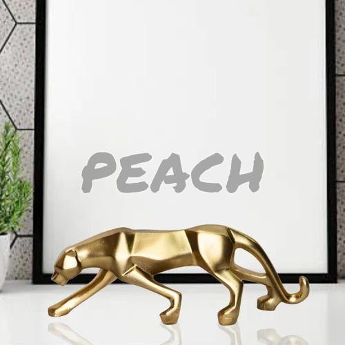 Golden Polyresin Panther Statue