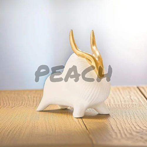 Handcrafted White Yak Showpiece