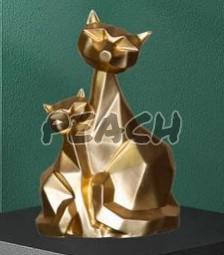 Handicraft Resin Golden Big Pair