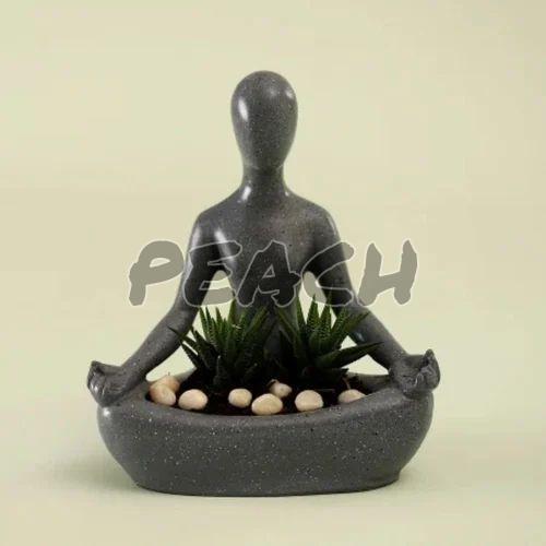 Marble Yoga Lady Planter