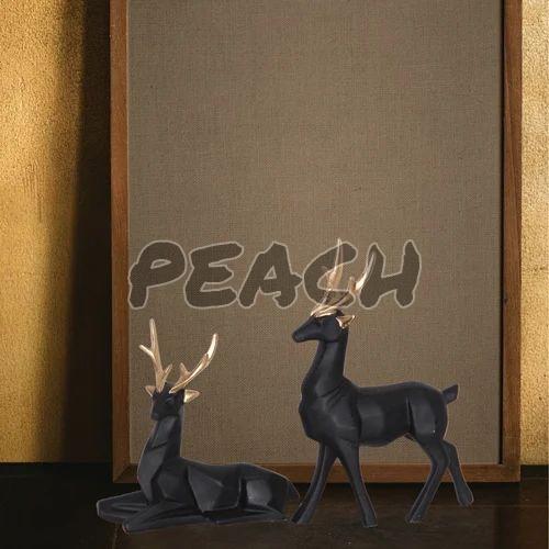 Matte Black Resin Decorative Statue