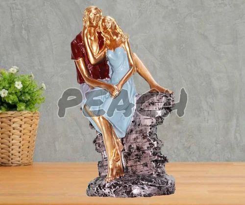 Multicolor Polyresin Couple Statue For Gift