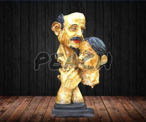 Polyresin Old Dada Dadi Couple Statue