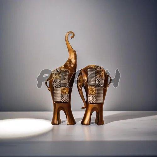 Resin Elephant Pair Statue