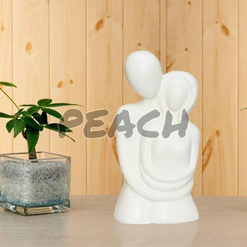 Resin White Romantic Couple Showpiece