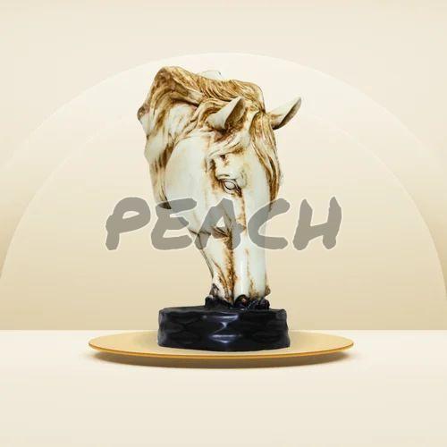 White Polyresin Horse Head Statue