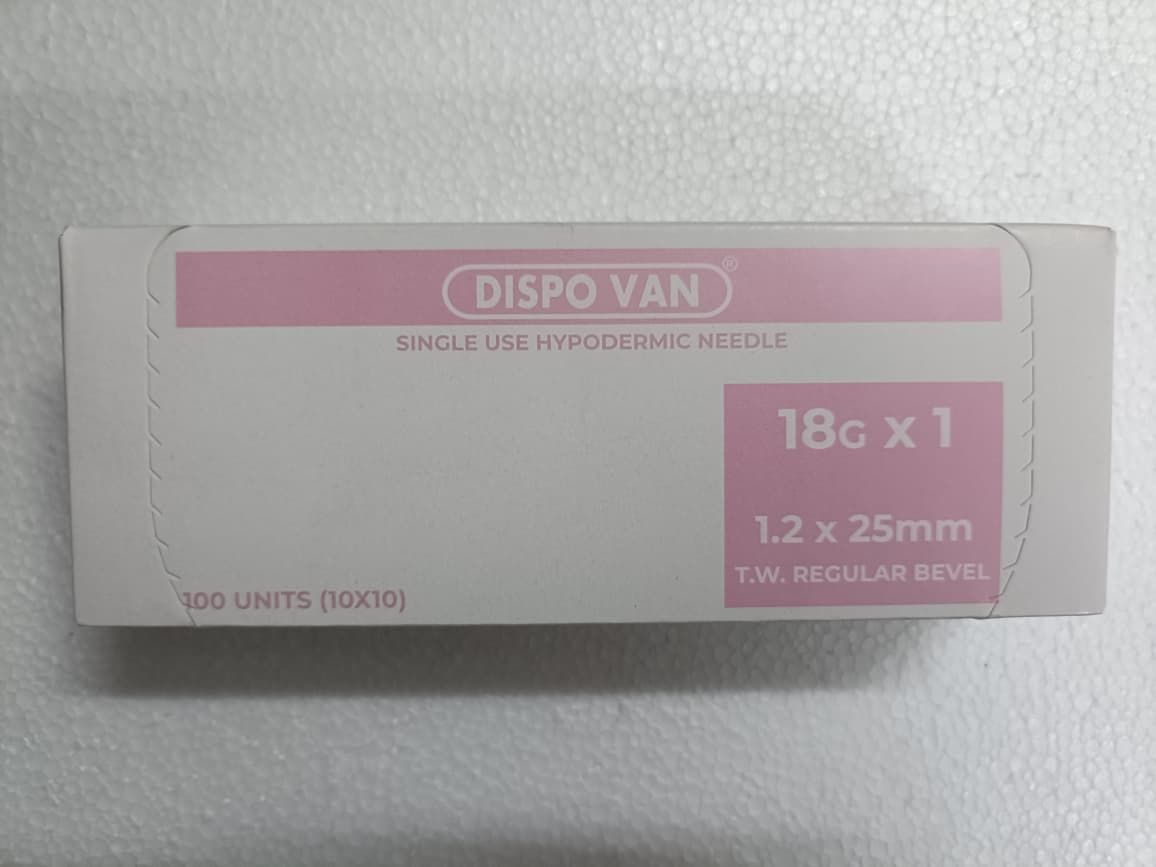 18G Dispo Van Single Use Hypodermic Needle