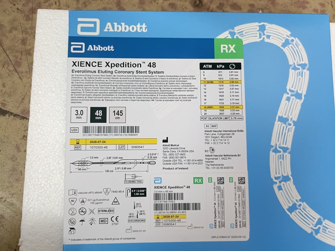 3.0mm Abbott Xience Xpedition Stent