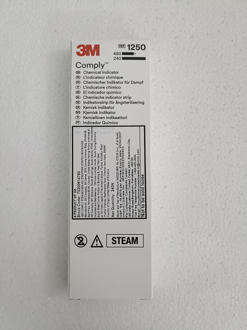 3M 1250 Comply Chemical Indicator Strip