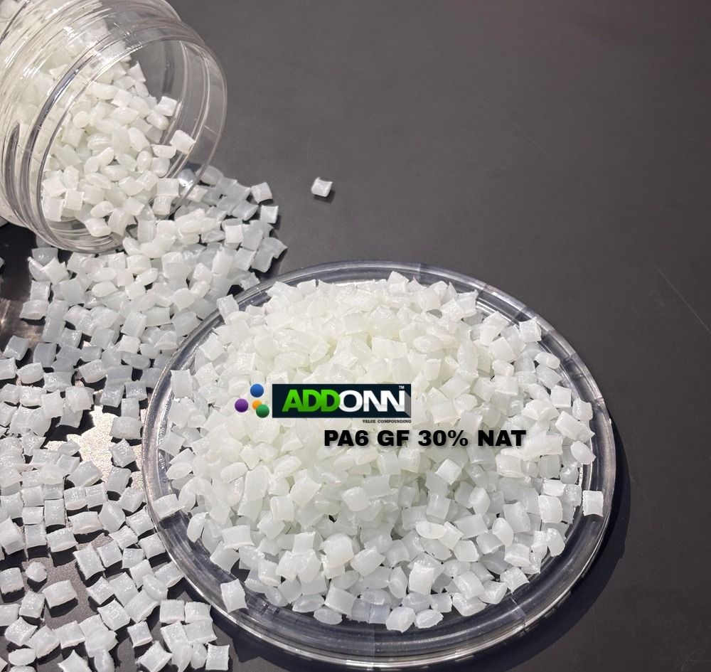 White 30% Nylon 6 Glass Filled Granules