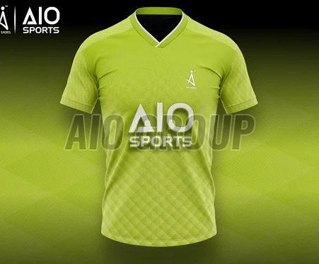 Polyester Green Sports T-shirt