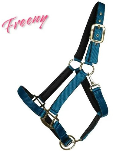 Blue Leather Horse Halter