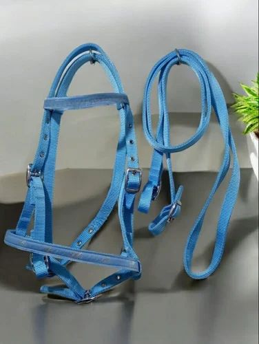 Nylon Blue Horse Bridle