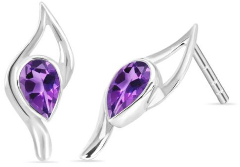 Amethyst Stud Earring