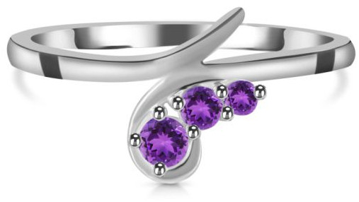 Ladies Purple Amethyst Ring