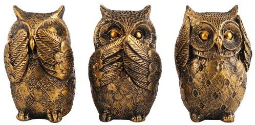 3 Piece Polyresin Owl Set