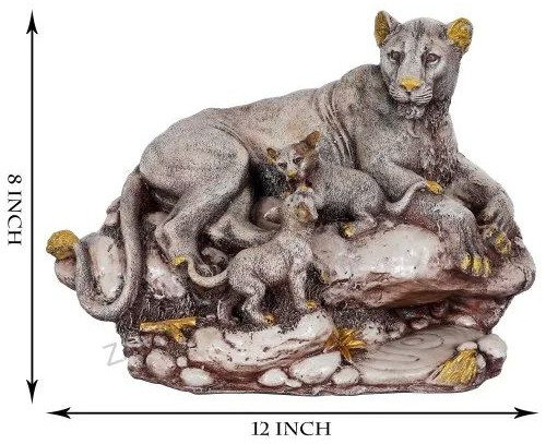 Polyresin Cheetah Statue Showpiece